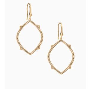 Stella & Dot Pave Open Chandeliers - Gold Earrings